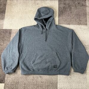 Jordan Womens Oversized Fit Hoodie Gray Fleece Satin Lined Hood FD7237-010 Small